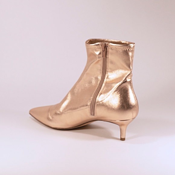Free People Rose gold metallic ankle boot-8 - Picture 4 of 6